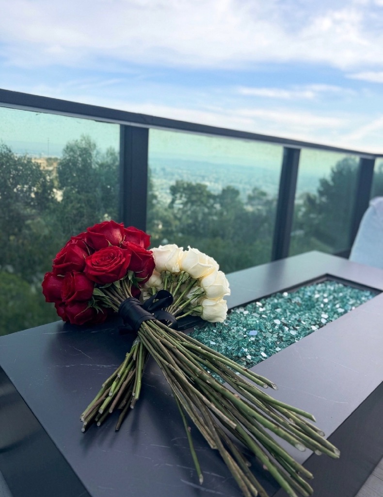 Classic bouquet on balcony — The Bloom Room